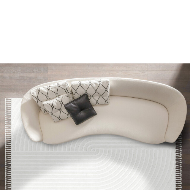 CaliCosy Vloerkleed rechthoekig crème met ingedrukte abstracte motieven malta 3246560 large