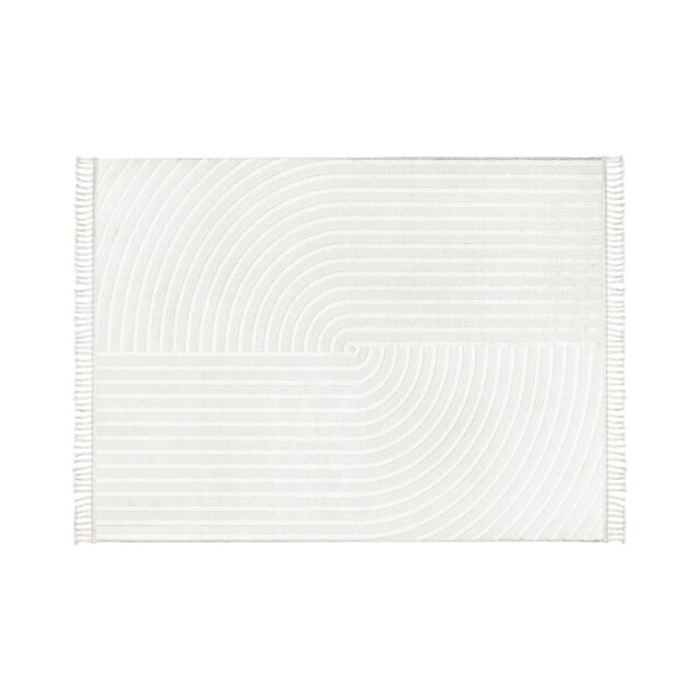 CaliCosy Vloerkleed rechthoekig crème met ingedrukte abstracte motieven malta 3246563 large