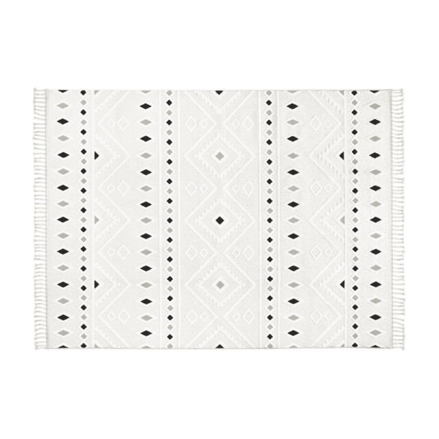 CaliCosy Vloerkleed rechthoekig crème met grijze geometrische motieven malta 3246564 large