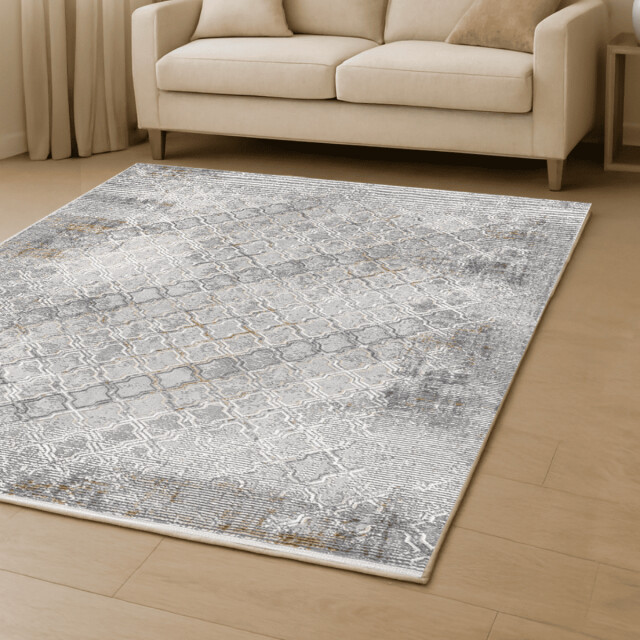 CaliCosy Vloerkleed rechthoekig grijs met beige en grijze motieven verona 3246602 large