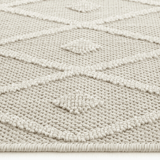 CaliCosy Vloerkleed rechthoekig en ecru met geometrische motieven hasir 3246605 large