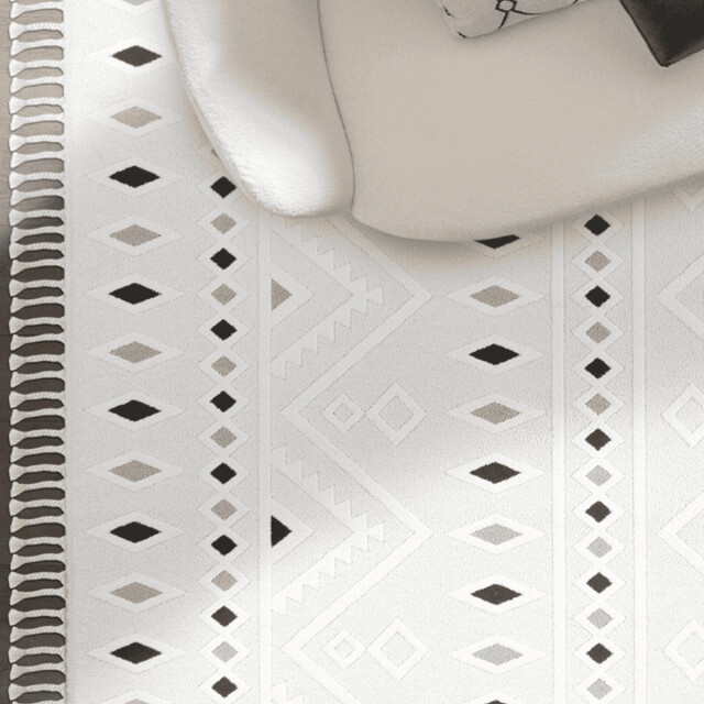 CaliCosy Vloerkleed rechthoekig crème met grijze geometrische motieven malta 3246564 large