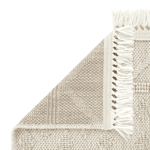 CaliCosy Vloerkleed rechthoekig en ecru met geometrische motieven hasir 3246605 large
