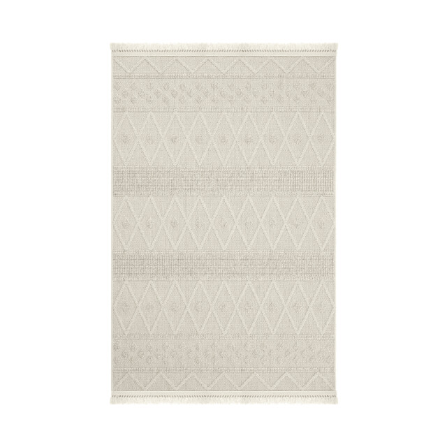 CaliCosy Vloerkleed rechthoekig en ecru met geometrische motieven hasir 3246604 large