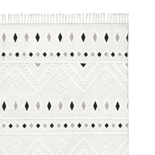 CaliCosy Vloerkleed rechthoekig crème met grijze geometrische motieven malta 3246564 large
