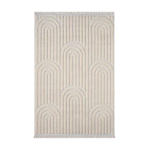 CaliCosy Vloerkleed rechthoekig crème met ingedrukte abstracte motieven janeiro 3246587 large