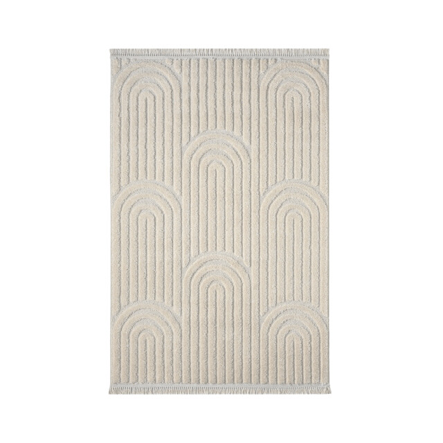 CaliCosy Vloerkleed rechthoekig crème met ingedrukte abstracte motieven janeiro 3246585 large