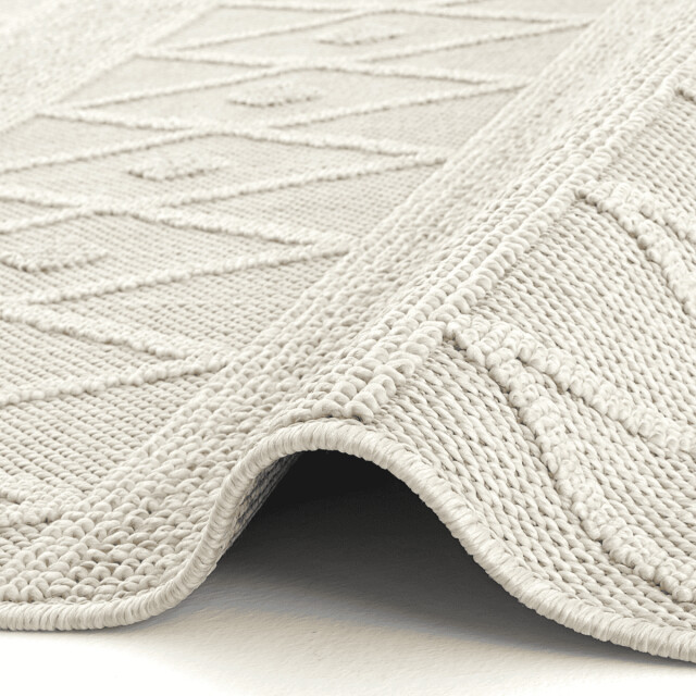CaliCosy Vloerkleed rechthoekig en ecru met geometrische motieven hasir 3246605 large