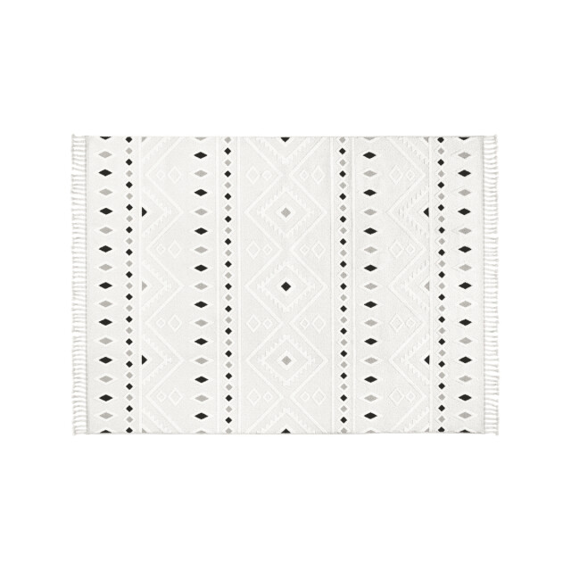 CaliCosy Vloerkleed rechthoekig crème met grijze geometrische motieven malta 3246566 large