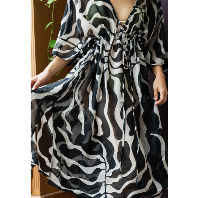 Sarlini Dames tuniek strandjurk polyester zwart 000423-00025 large