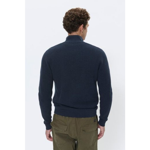 Matinique 30207192 lagoon 1940111 dark navy melange heren trui half zip matini 1940111 Dark Navy Melange/30207192  LAGOON large