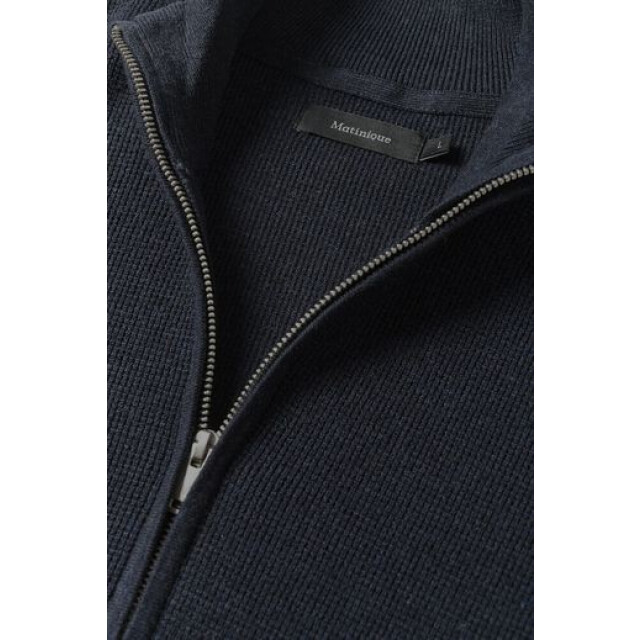 Matinique 30207192 lagoon 1940111 dark navy melange heren trui half zip matini 1940111 Dark Navy Melange/30207192  LAGOON large
