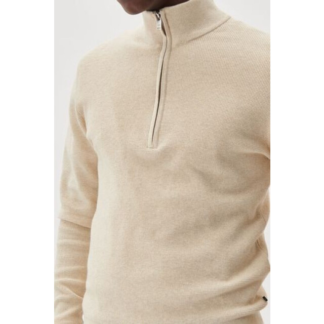 Matinique 30207192 lagoon 1411071 oister gray melange heren trui half zip matini 1411071 Oister Grey Melange/30207192  LAGOON large