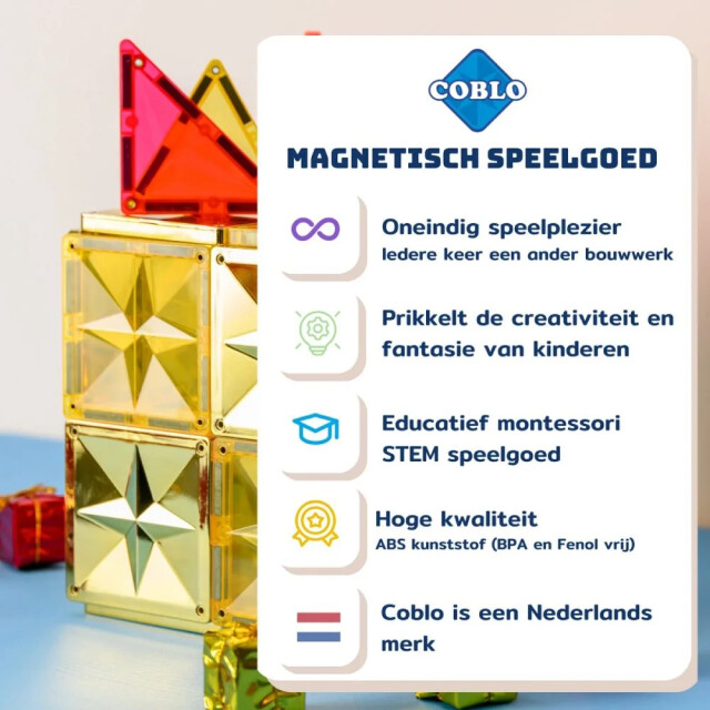 Coblo Magnetische tegels goud 20-delig 8720938018107 large