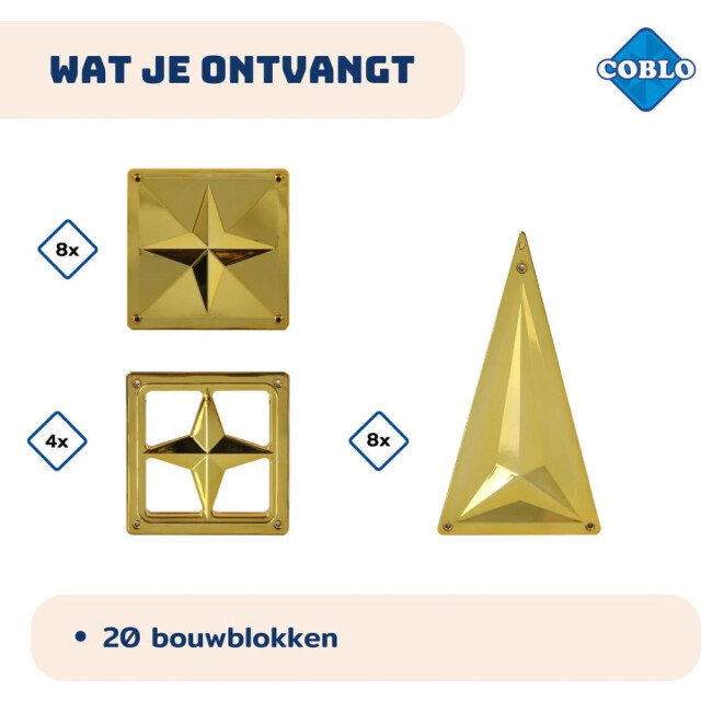 Coblo Magnetische tegels goud 20-delig 8720938018107 large