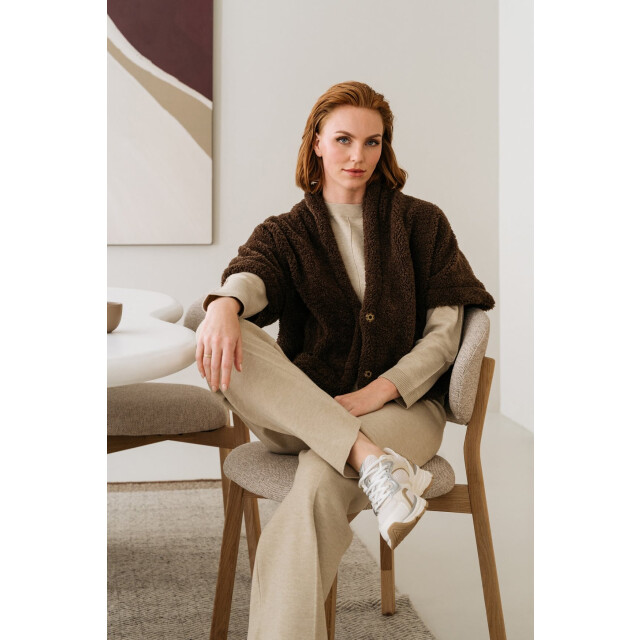 &Co Woman Gilet carly choco &Co woman gilet  carly Choco large