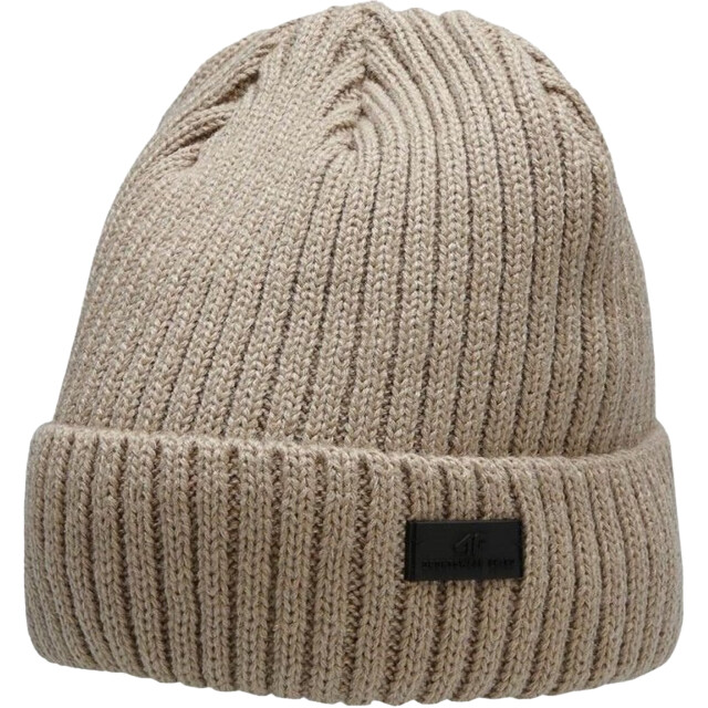 4F Heren h4z22 logo turned up cuff beanie UTPP885_brown large