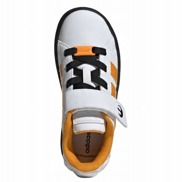Adidas Kinder/kids droids grand court 2.0 stretch lace trainers UTPP5349_whiteorange large