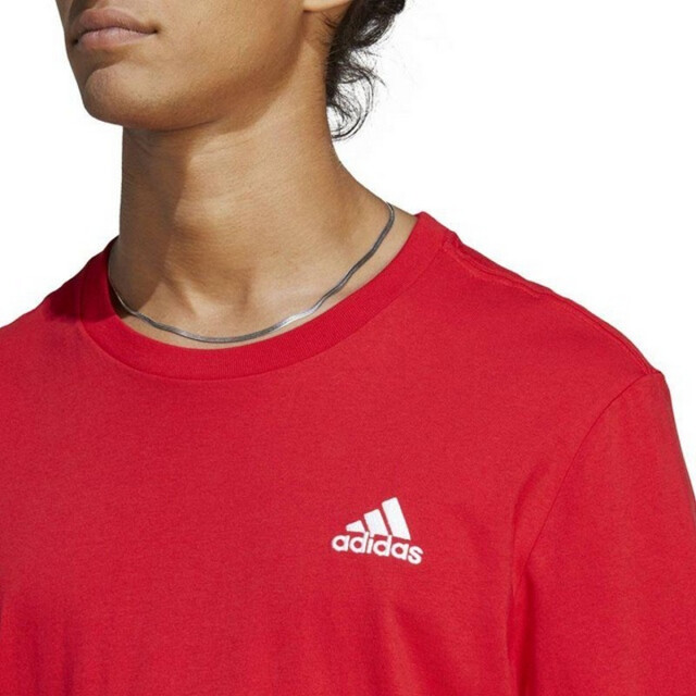 Adidas Heren essentials geborduurd logo single jersey t-shirt UTPP4656_red large