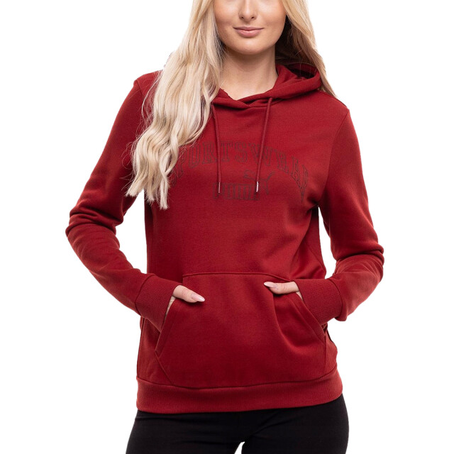 Puma Dames ess+ lab logo fleece hoodie UTPP4157_red large