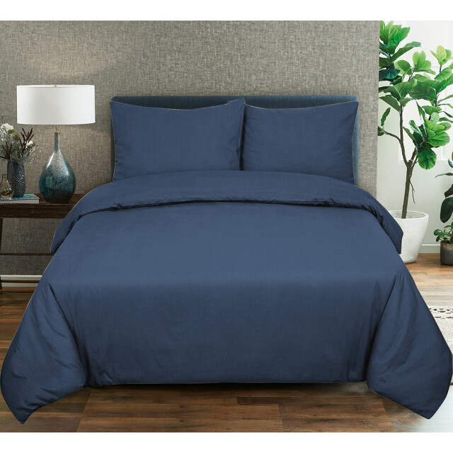 DoubleDry Dekbedovertrek 100% natuurlijk katoen 140x200/220 cm eenpersoons - 3013216 large
