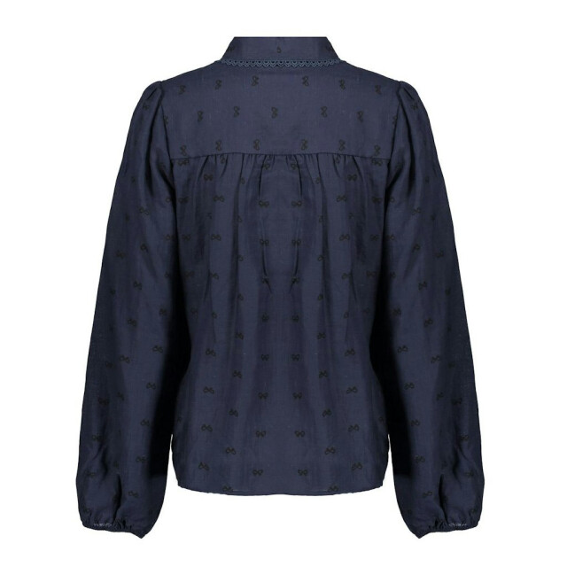 Geisha Blouse with lace details navy 4309.37.0006 large