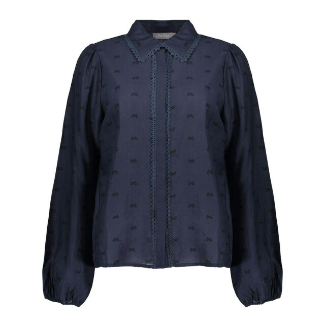 Geisha Blouse with lace details navy 4309.37.0006 large