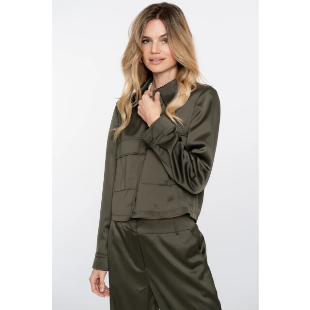 Geisha 55571-21 570 jacket shiny moss green 55571-21 570 large