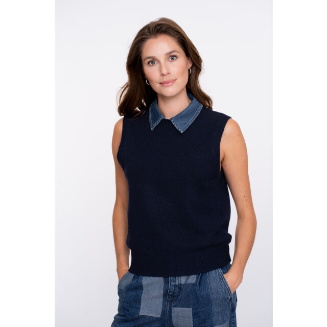 Geisha 54509-10 675 spencer denim collar navy + denim collar 54509-10 675 large