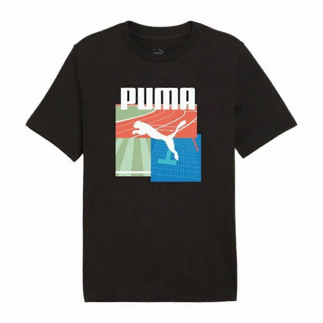 Puma Heren grafisch zomer t-shirt UTPP4931_black large