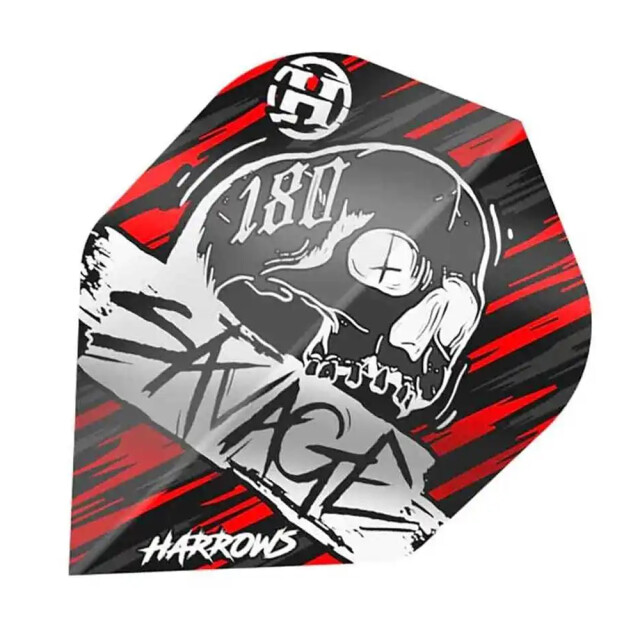 Harrows Savage veren dart vluchten (set van 3) UTPP4417_redwhite large