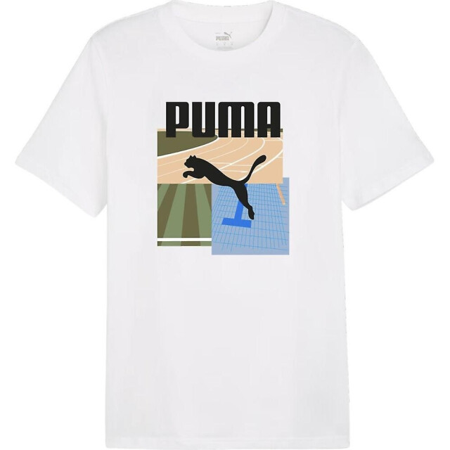 Puma Heren grafisch zomer t-shirt UTPP4931_white large