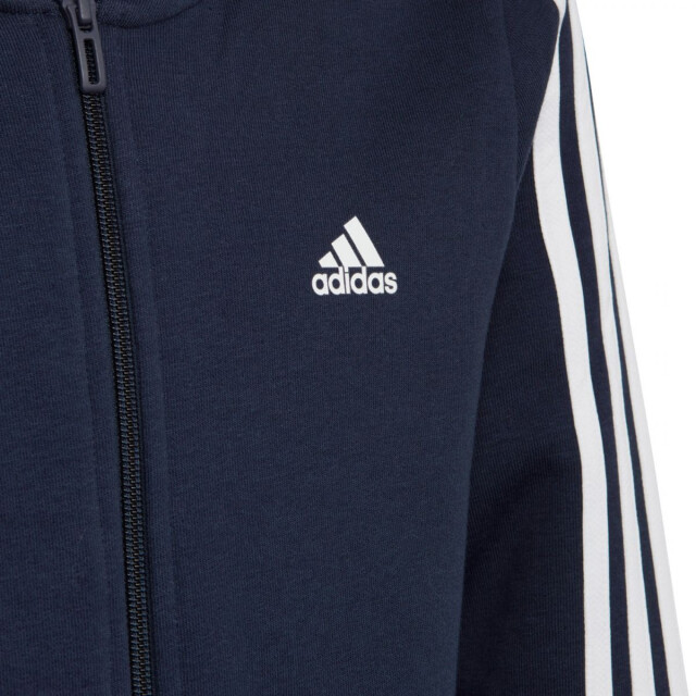 Adidas Kinder/kids essentials 3 strepen fleece full zip hoodie UTPP4103_navyblue large