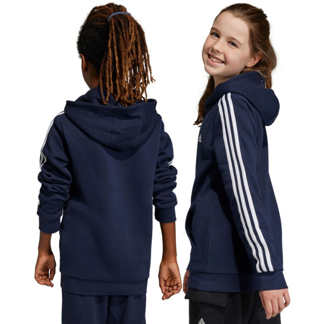 Adidas Kinder/kids essentials 3 strepen fleece full zip hoodie UTPP4103_navyblue large