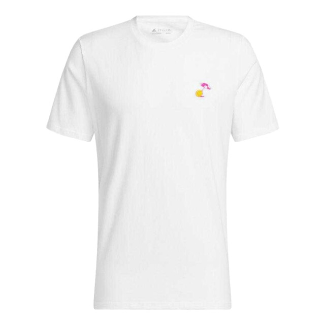 Adidas Heren lil stripe spring break grafisch basketbal t-shirt met korte mouwen UTPP4867_white large