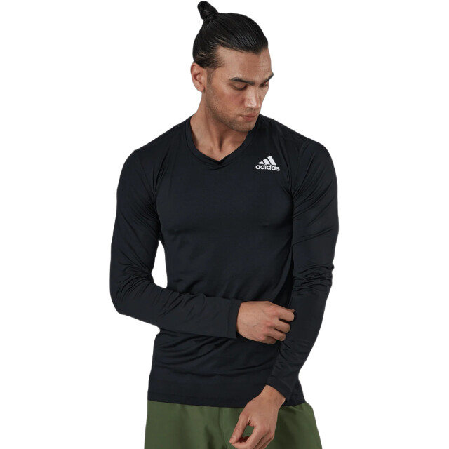 Adidas Heren techfit compressie top met lange mouwen UTPP1103_black large