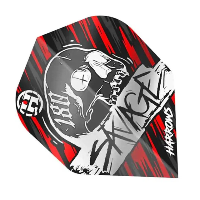 Harrows Savage veren dart vluchten (set van 3) UTPP4417_redwhite large