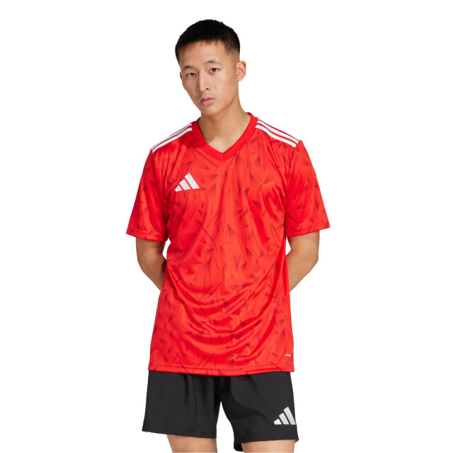 Adidas Heren team icoon 25 geometrisch patroon t-shirt UTPP5966_red large