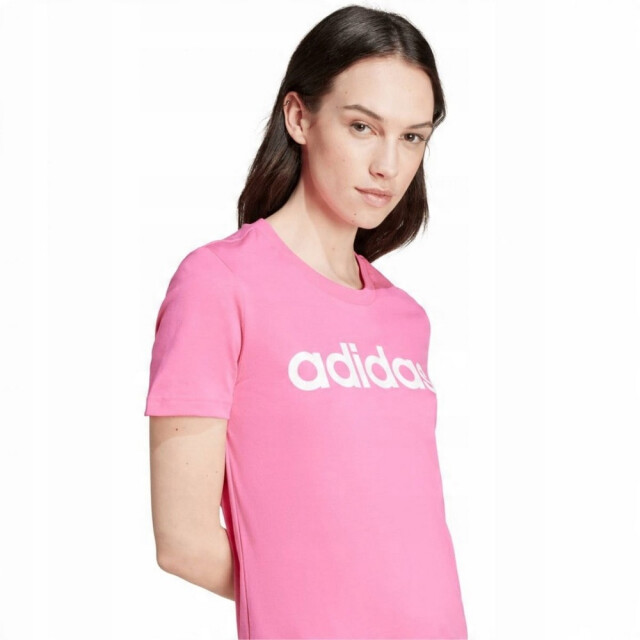 Adidas Dames essentials logo slim lounge t-shirt UTPP5338_pink large