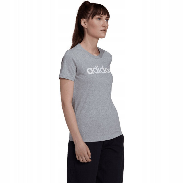Adidas Dames essentials logo slim lounge t-shirt UTPP5338_grey large