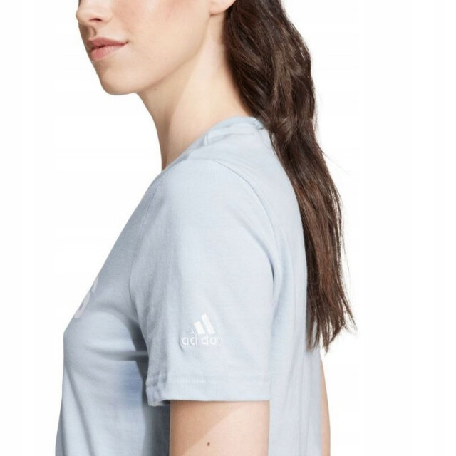 Adidas Dames essentials logo slim lounge t-shirt UTPP5338_lightblue large
