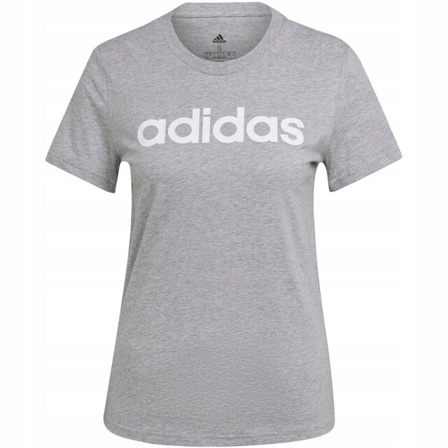 Adidas Dames essentials logo slim lounge t-shirt UTPP5338_grey large