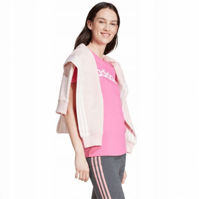 Adidas Dames essentials logo slim lounge t-shirt UTPP5338_pink large