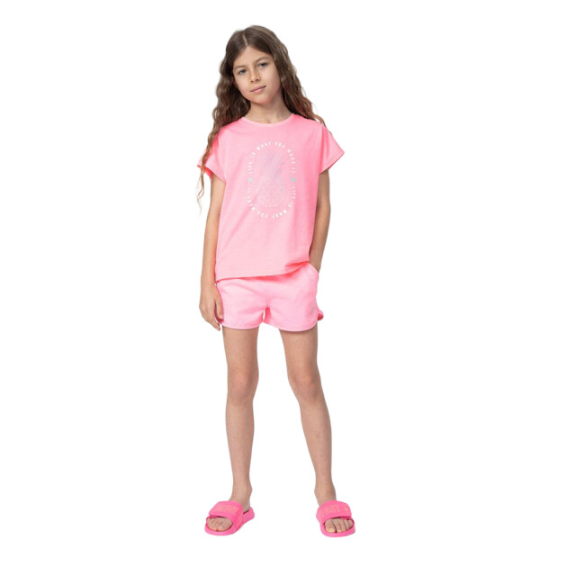 4F Shorts met meisjeslogo UTPP121_pink large