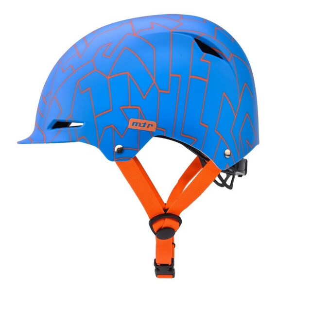 Meteor Kinder/kinderfietshelm met geometrisch patroon UTPP1044_blueorange large