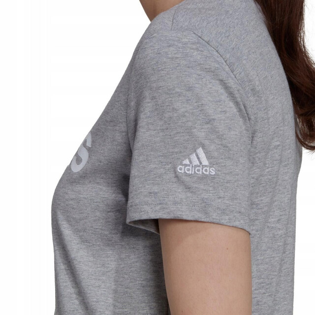 Adidas Dames essentials logo slim lounge t-shirt UTPP5338_grey large