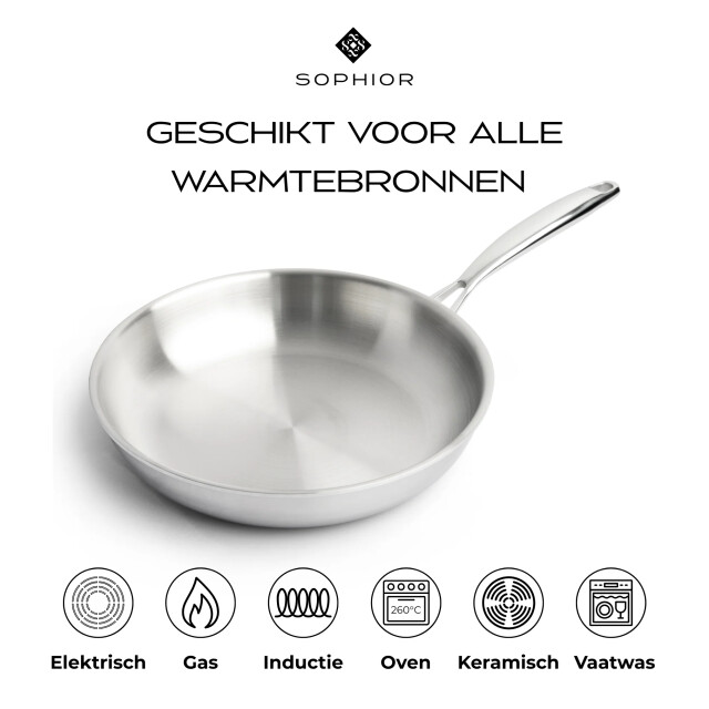 Sophior Rvs koekenpan 24cm 3202663 large