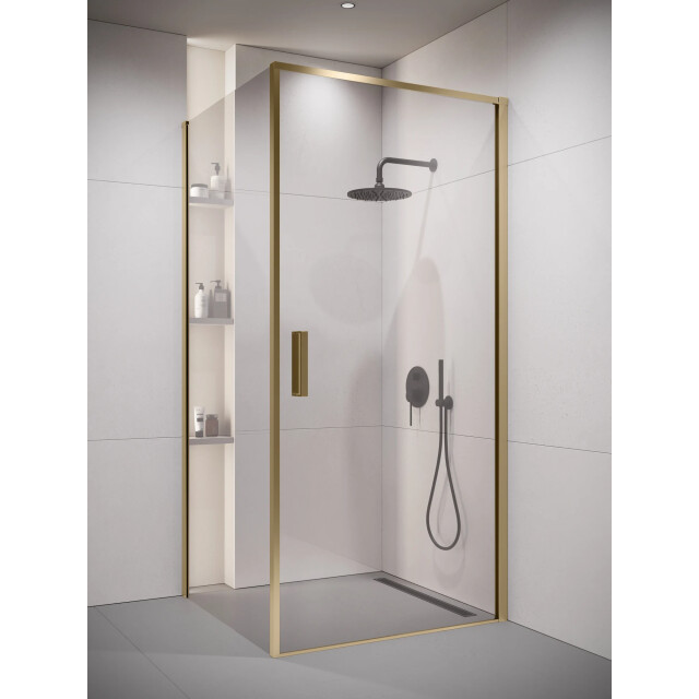 Badplaats Douchecabine alava 100 x 100 x 190 cm goud douchewand met 3247061 large