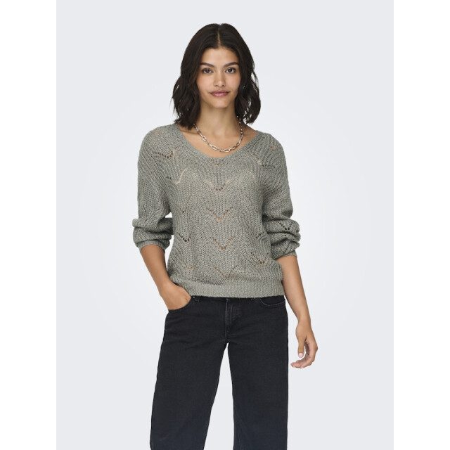 Jacqueline de Yong Jdybadut ls v-neck struc glitt pull knt melee 4219.87.0008 large