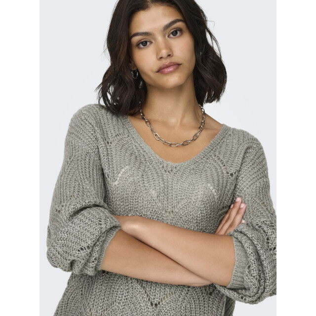 Jacqueline de Yong Jdybadut ls v-neck struc glitt pull knt melee 4219.87.0008 large